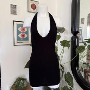 Lioness Black Halter Dress Retro